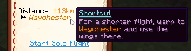 An available shortcut in the pre-flight menu